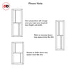Handmade Eco-Urban® Hampton 4 Pane Double Absolute Evokit Pocket Door DD6413SG Frosted Glass - Colour & Size Options