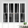 Urban Ultimate® Room Divider Hampton 4 Pane Door Pair DD6413T - Tinted Glass with Matching Sides - Colour & Size Options