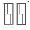 Urban Ultimate® Room Divider Hampton 4 Pane Door Pair DD6413C with Matching Sides - Clear Glass - Colour & Height Options