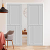 Handmade Eco-Urban® Hampton 4 Panel Double Evokit Pocket Door DD6413 - Colour & Size Options