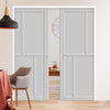 Handmade Eco-Urban Hampton 4 Panel Double Evokit Pocket Door DD6413 - Colour & Size Options