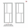 Urban Ultimate® Room Divider Hampton 4 Pane Door Pair DD6413F - Frosted Glass with Full Glass Side - Colour & Size Options