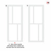 Urban Ultimate® Room Divider Hampton 4 Pane Door Pair DD6413T - Tinted Glass with Matching Side - Colour & Size Options