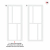 Urban Ultimate® Room Divider Hampton 4 Pane Door Pair DD6413T - Tinted Glass with Full Glass Side - Colour & Size Options