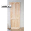 OUTLET - 4 Panel Pine Door - Raised & Fielded Panels - Sunbleach, Scuffs & Dents