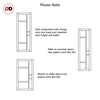 Bespoke Top Mounted Sliding Track & Solid Wood Door - Eco-Urban® Jura 5 Pane 1 Panel Door DD6431G Clear Glass - Premium Primed Colour Options