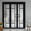 Urban Ultimate® Room Divider Isla 6 Pane Door Pair DD6429F - Frosted Glass with Matching Side - Colour & Size Options