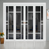 Urban Ultimate® Room Divider Isla 6 Pane Door Pair DD6429T - Tinted Glass with Matching Sides - Colour & Size Options