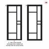 Urban Ultimate® Room Divider Isla 6 Pane Door Pair DD6429C with Matching Sides - Clear Glass - Colour & Height Options