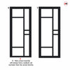 Urban Ultimate® Room Divider Isla 6 Pane Door Pair DD6429F - Frosted Glass with Full Glass Side - Colour & Size Options