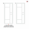 Urban Ultimate® Room Divider Isla 6 Pane Door Pair DD6429T - Tinted Glass with Full Glass Sides - Colour & Size Options