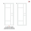 Urban Ultimate® Room Divider Isla 6 Pane Door Pair DD6429T - Tinted Glass with Full Glass Side - Colour & Size Options