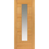 Ostria Oak Absolute Evokit Double Pocket Door Detail - Clear Glass - Prefinished