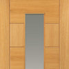 Ostria Oak Absolute Evokit Double Pocket Door Detail - Clear Glass - Prefinished