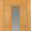 Sirocco Oak Absolute Evokit Double Pocket Door Detail - Clear Glass - Prefinished