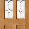 Oak Churnet Oak Absolute Evokit Pocket Door Detail - Leaded clear glass