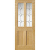 Oak Churnet Oak Absolute Evokit Double Pocket Door Detail - Leaded clear glass