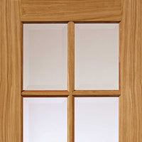 Dove Oak Absolute Evokit Pocket Door Detail - Clear Glass