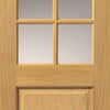 Oak Arden Absolute Evokit Double Pocket Door Detail - Clear Glass