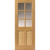 Oak Dean Absolute Evokit Double Pocket Door Detail - Clear Glass