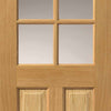 Oak Dean Absolute Evokit Double Pocket Door Detail - Clear Glass