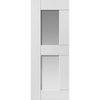 Eccentro White Absolute Evokit Pocket Door - Clear Glass - Prefinished