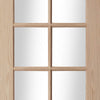 JELD-WEN INTERNAL 10 Light Clear Glazed Oak Single Evokit Pocket Door Detail - Unfinished - Oregon Range