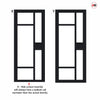 Urban Ultimate® Room Divider Jura 5 Pane 1 Panel Door Pair DD6431T - Tinted Glass with Full Glass Sides - Colour & Size Options