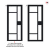 Urban Ultimate® Room Divider Jura 5 Pane 1 Panel Door Pair DD6431T - Tinted Glass with Full Glass Side - Colour & Size Options