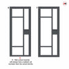 Urban Ultimate® Room Divider Jura 5 Pane 1 Panel Door Pair DD6431C with Matching Side - Clear Glass - Colour & Height Options