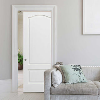 Image: Kent 2 Panel Single Evokit Pocket Door - White Primed