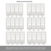 Room Divider - Kent 6 Pane Bevelled Clear Glass White Primed Double Doors with Double Sides