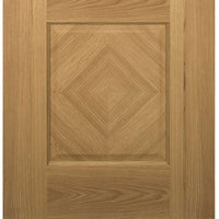 Kensington Oak Panel Absolute Evokit Single Pocket Door Detail - Clear Bevelled Glass - Prefinished