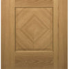 Kensington Oak Panel Absolute Evokit Single Pocket Door Detail - Clear Bevelled Glass - Prefinished