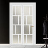 Urban Ultimate® Room Divider Kochi 8 Pane Door DD6415F - Frosted Glass with Matching Side - Colour & Size Options