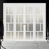 Urban Ultimate® Room Divider Kochi 8 Pane Door Pair DD6415F - Frosted Glass with Matching Sides - Colour & Size Options