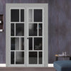 Urban Ultimate® Room Divider Kochi 8 Pane Door DD6415T - Tinted Glass with Matching Side - Colour & Size Options