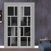 Urban Ultimate® Room Divider Kochi 8 Pane Door DD6415T - Tinted Glass with Full Glass Side - Colour & Size Options