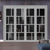 Urban Ultimate® Room Divider Kochi 8 Pane Door Pair DD6415T - Tinted Glass with Matching Sides - Colour & Size Options