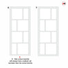 Urban Ultimate® Room Divider Kochi 8 Pane Door Pair DD6415F - Frosted Glass with Full Glass Side - Colour & Size Options