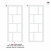 Urban Ultimate® Room Divider Kochi 8 Pane Door DD6415F - Frosted Glass with Full Glass Side - Colour & Size Options