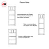 Eco-Urban Lagos 3 Pane 3 Panel Solid Wood Internal Door Pair UK Made DD6427G Clear Glass - Eco-Urban® Cloud White Premium Primed