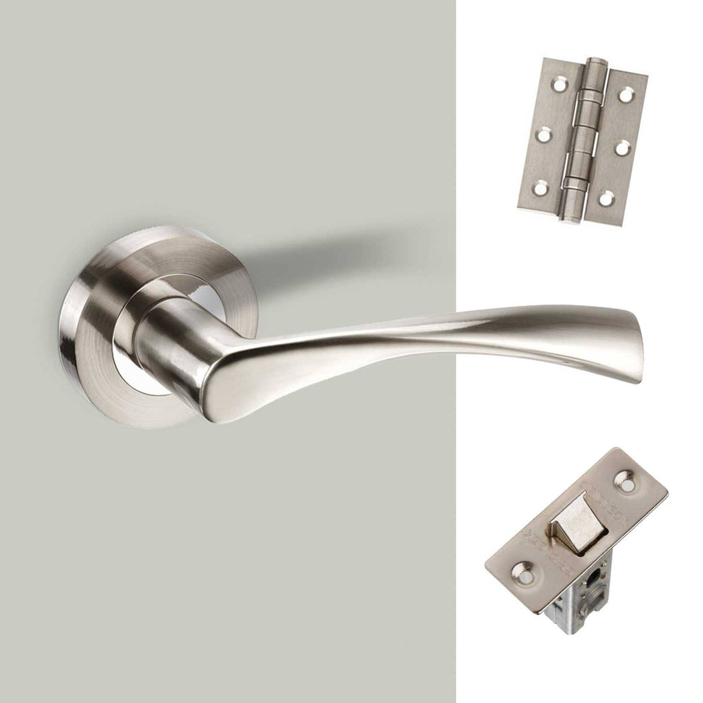 Lupus Door Handle Pack - Satin Chrome