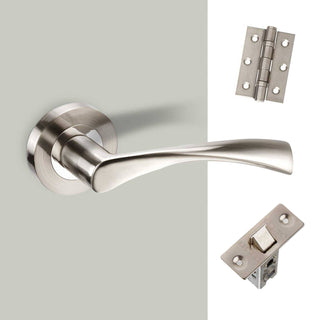 Image: Lupus Door Handle Pack - Satin Chrome