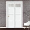 Urban Ultimate® Room Divider Lagos 3 Pane 3 Panel Door DD6427F - Frosted Glass with Matching Side - Colour & Size Options