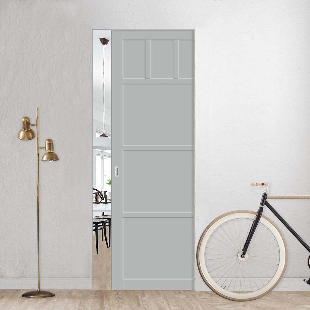 Handmade Eco-Urban® Lagos 6 Panel Single Absolute Evokit Pocket Door D