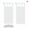 Urban Ultimate® Room Divider Lagos 3 Pane 3 Panel Door Pair DD6427F - Frosted Glass with Matching Sides - Colour & Size Options