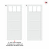 Urban Ultimate® Room Divider Lagos 3 Pane 3 Panel Door Pair DD6427F - Frosted Glass with Full Glass Side - Colour & Size Options
