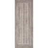 Saturn Tubular Stainless Steel Sliding Track & Laminate Mexicano Light Grey Door - Prefinished