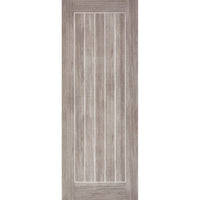 Minimalist Wardrobe Door & Frame Kit - Two Laminate Mexicano Light Grey Doors - Prefinished